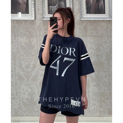 Áo Thun Dior 47 Label SS2024 (Blue) [Mirror Quality]