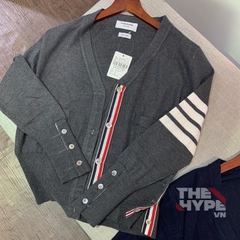 THOM BROWNE CARDIGAN - Áo khoác Thom Browne 4 bar stripe ( Dark Grey) [Mirror quality]