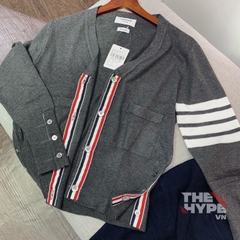 THOM BROWNE CARDIGAN - Áo khoác Thom Browne 4 bar stripe ( Dark Grey) [Mirror quality]