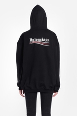 BALENCIAGA HOODIE - Áo khoác Blcg Wave Logo Printed (Black) [Mirror Quality ]