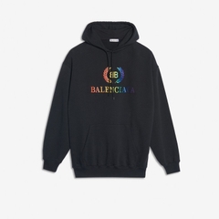 BALENCIAGA HOODIE - Áo khoác Blcg Rainbow Printed (Black) [Mirror Quality]
