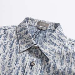 DIOR SHIRT- Áo Sơmi Dior Oblique Over (Blue Denim) [Mirror Quality]