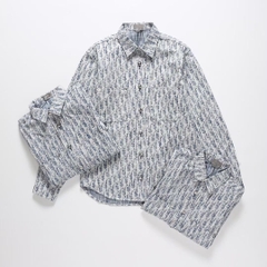 DIOR SHIRT- Áo Sơmi Dior Oblique Over (Blue Denim) [Mirror Quality]