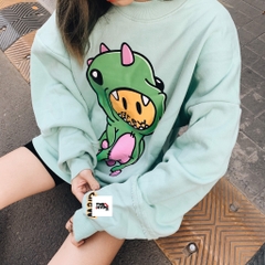 DREW SWEATER - Áo Tay Dài Drew Cartoon Dinosaur (Mint) [Mirror Quality]