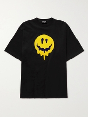 BALENCIAGA TEE - Áo Blcg Drip Peace (Black) [Mirror Quality]
