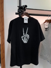 BALENCIAGA TEE - Áo Blcg Drip Peace (Black) [Mirror Quality]