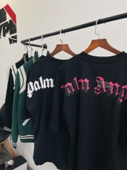 PALM ANGELS TEE - Áo PA double logo black [Mirror Quality]