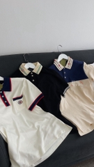 GUCCI POLO - Áo Có Cổ Interlocking G piquet Logo (Cream) [Mirror Quality]