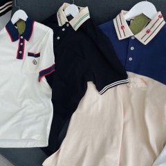 GUCCI POLO - Áo Có Cổ Interlocking G piquet Logo (Cream) [Mirror Quality]