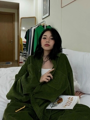 DREW SHIRT - Áo Sơ Mi Drew House Coduroy (Green) [Mirror Quality]