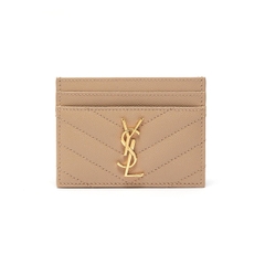 SAINT LAURENT CARD HOLDER - Ví đựng card YSL (Cream) [Mirror Quality]