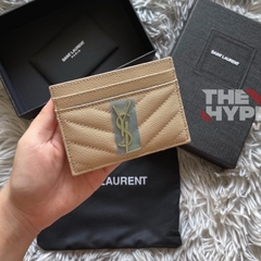 SAINT LAURENT CARD HOLDER - Ví đựng card YSL (Cream) [Mirror Quality]