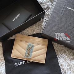 SAINT LAURENT CARD HOLDER - Ví đựng card YSL (Cream) [Mirror Quality]