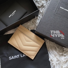 SAINT LAURENT CARD HOLDER - Ví đựng card YSL (Cream) [Mirror Quality]