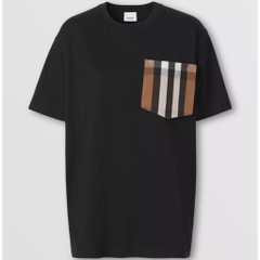 BURBERRY TEE - Áo BBR Pocket Check (Black) [Mirror Quality]