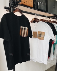 BURBERRY TEE - Áo BBR Pocket Check (White) [Mirror Quality]