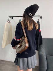THOM BROWNE CARDIGAN - Áo khoác TB Milano Stitch Stripe Armband (Navy) [Mirror quality]