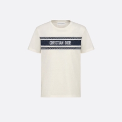 DIOR TEE - Áo Dior Blue Cotton Jersey (White) [Mirror Quality]