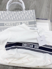 DIOR TEE - Áo Dior Blue Cotton Jersey (White) [Mirror Quality]