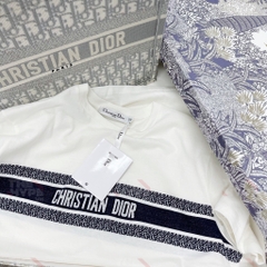 DIOR TEE - Áo Dior Blue Cotton Jersey (White) [Mirror Quality]