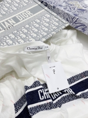 DIOR TEE - Áo Dior Blue Cotton Jersey (White) [Mirror Quality]