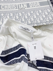 DIOR TEE - Áo Dior Blue Cotton Jersey (White) [Mirror Quality]