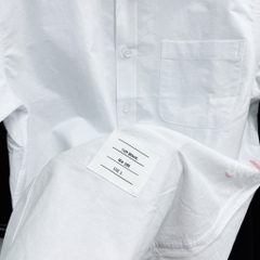 THOM BROWNE SHIRT - Áo sơ mi Thom Browne Grosgrain Oxford (Sọc tay ngắn) [Mirror Quality]