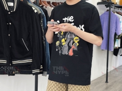 BALENCIAGA TEE - Áo Blcg Simpsons Print Cotton (Black) [Mirror Quality]