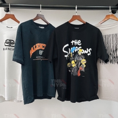 BALENCIAGA TEE - Áo Blcg Simpsons Print Cotton (Black) [Mirror Quality]