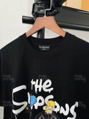 BALENCIAGA TEE - Áo Blcg Simpsons Print Cotton (Black) [Mirror Quality]