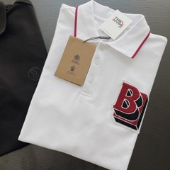 Áo Polo Burberry Letter Graphic Cotton Oversized (White) [Mirror Quality]