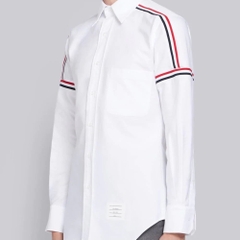 THOM BROWNE SHIRT - Áo sơ mi Thom Brow.ne Elastic Seam White (Sọc Vai) [Mirror Quality]