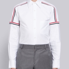 THOM BROWNE SHIRT - Áo sơ mi Thom Brow.ne Elastic Seam White (Sọc Vai) [Mirror Quality]