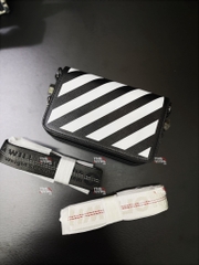 Túi Off-White Oblique Stripes size 1.0 (Đen) [Mirror Quality]