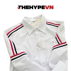 THOM BROWNE SHIRT - Áo sơ mi Thom Brow.ne Elastic Seam White (Sọc Vai) [Mirror Quality]