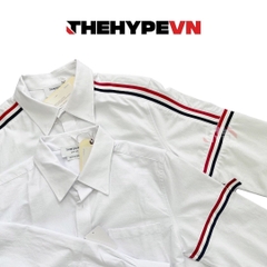 THOM BROWNE SHIRT - Áo sơ mi Thom Brow.ne Elastic Seam White (Sọc Vai) [Mirror Quality]
