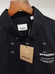 BURBERRY SHIRT - Áo Sơ mi tay ngắn BBR Horseferry (Black) [Mirror Quality]