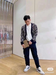 DIOR CARDIGAN - Áo Dior OBLIQUE Wool Jacquard (Navy) [Mirror Quality]