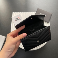 Ví Ngắn YSL Small ENVELOPE CHAIN EMBOSSED ( Black) [Mirror Quality]