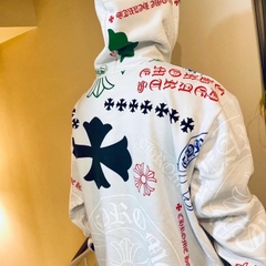 CHROME HEARTS HOODIE - Áo Nỉ CH Stencil Matty Boy (White) [MIRROR QUALITY]