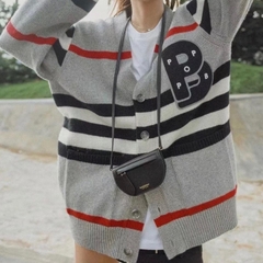 BURBERRY CARDIGAN - Áo Khoác BBR Icon Stripe Intarsia Wool (Brown) [Mirror Quality]