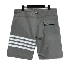 THOM BROWNE SHORTS - Quần Shorts TB Nylon 4 sọc (Grey) [Mirror quality]