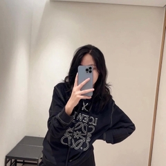 LOEWE HOODIE - HOODIE Loewe Anagram Embroidered (Black) [MIRROR QUALITY]