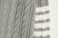 THOM BROWNE SWEATER - Áo TB 4-bar Cable Knit (Xám) [Mirror quality]