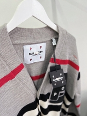 BURBERRY CARDIGAN - Áo Khoác BBR Icon Stripe Intarsia Wool (Brown) [Mirror Quality]