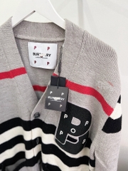 BURBERRY CARDIGAN - Áo Khoác BBR Icon Stripe Intarsia Wool (Brown) [Mirror Quality]