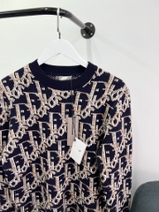 Áo Tay Dài Dior OBLIQUE Wool Jacquard (Navy) [Mirror Quality]