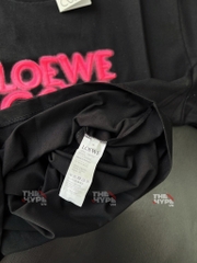 LOEWE TEE - Áo Thun Loewe Neon Embroidered Logo (Black) [MIRROR QUALITY]