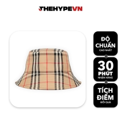 [Normal Quality] BURBERRY BUCKET HAT - Nón BBR Vintage Check Technical Cotton (Brown)