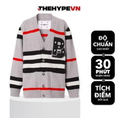 BURBERRY CARDIGAN - Áo Khoác BBR Icon Stripe Intarsia Wool (Brown) [Mirror Quality]
